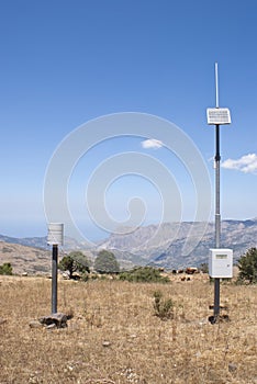Hydrometeorological station in the mountains