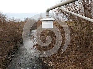 Hydrometric probe to detect the height of the river and prevent