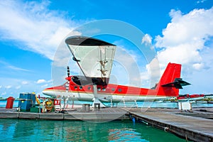 Hydroplane at Male airport, Maldives