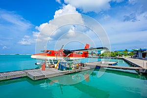 Hydroplane at Male airport, Maldives