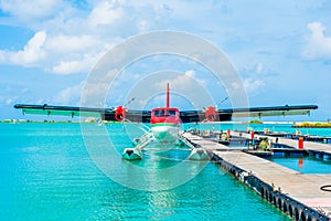 Hydroplane at Male airport, Maldives