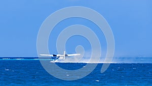 Hydroplane is taking off