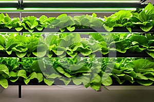 Hydroponic Gardening Farm with Lettuce