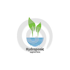 Hydroponic logo vector icon illustration