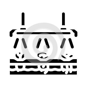 hydroponics system agri tech glyph icon vector illustration