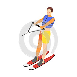 Hydroski Sports Isometric Composition