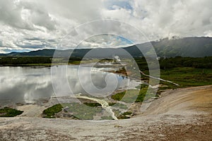 Hydrothermal field in the Uzon Caldera. Kronotsky Nature Reserve