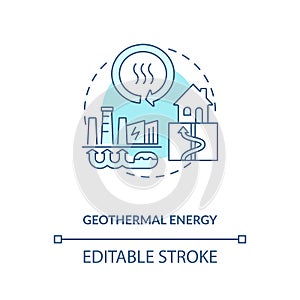 Hydrothermal resource concept icon photo