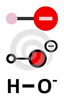 Hydroxide anion, chemical structure