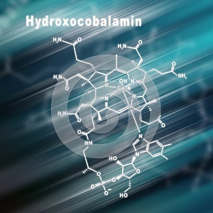 Hydroxocobalamin vitamin B12, Structural chemical formula