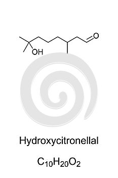 Hydroxycitronellal, chemical structure and formula