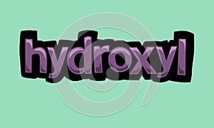 HYDROXYL background writing vector design