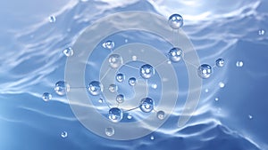 hydroxyproline molecular structure, 3d model molecule, amino acid, structural chemical formula view from a microscope