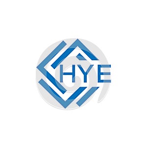 HYE letter logo design on white background. HYE creative circle letter logo concep