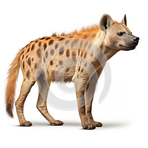 Hyena African Safari Animal on White Background