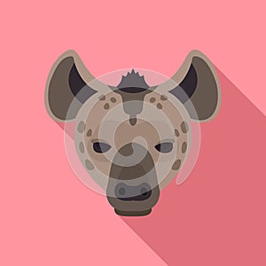 Hyena icon, flat style