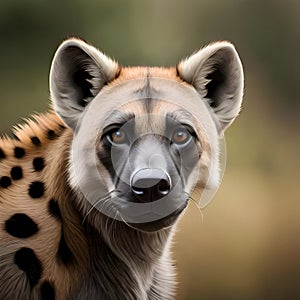 Hyena looking at the viewer - ai generated image