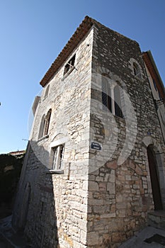 Hyeres fortified buildings with tower photo