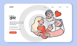Hygge and Lykke web banner or landing page