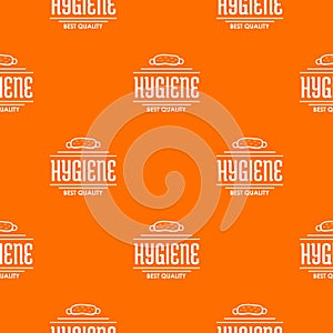 Hygiene bacteria pattern vector orange