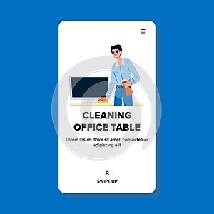 hygiene cleaning office table vector