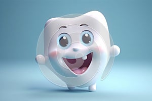 hygiene dentistry care smiling dental blue child tooth dentist smile. Generative AI.