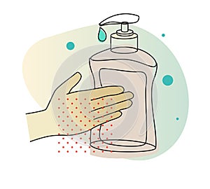 Hygiene - Handwash with Liquid Soap - Stock Icon