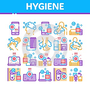 Hygiene And Healthcare Collection Icons Set Vector