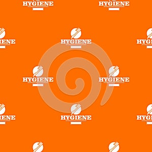 Hygiene mouth pattern vector orange