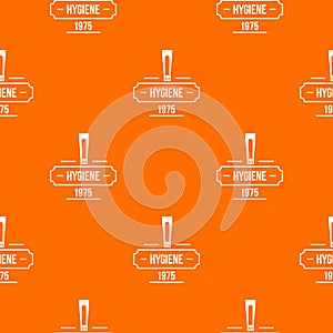 Hygiene pattern vector orange