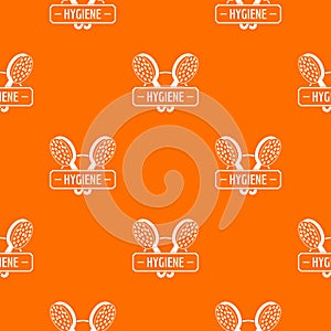 Hygiene shower pattern vector orange