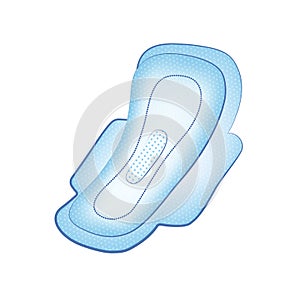 Hygienic sanitary napkin, menstruation days, on white background