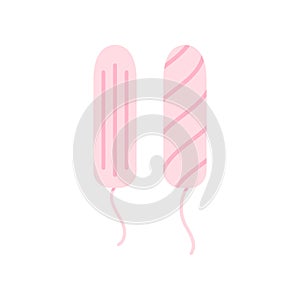 Hygienic tampon woman sanitary icon set isolated on white background