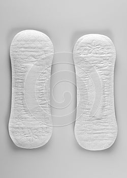 Hygienic daily ultra-thin panty liners on a white background