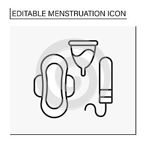 Hygienically product line icon photo