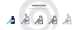 Hygroscopic icon in different style vector illustration. two colored and black hygroscopic vector icons designed in filled,