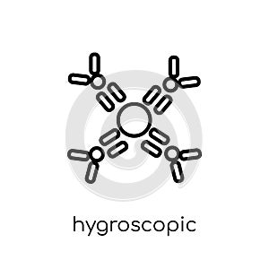 Hygroscopic icon. Trendy modern flat linear vector Hygroscopic i