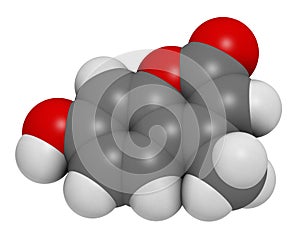 Droga molécula.  una imagen tridimensional creada usando un modelo de computadora. átomos Ellos son cómo esfera convencional codificación hidrógeno (blanco) carbón 
