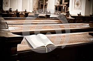 Hymnal in Church