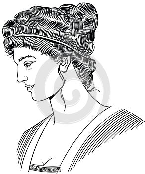 Hypatia, Ancient greek philosopher, vector