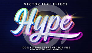 Hype and colorful text effect template