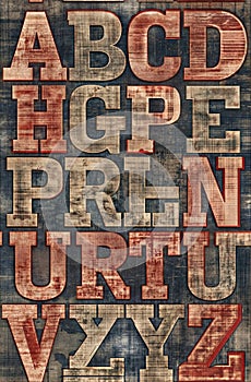 Hyper detailed and creative patterns using letters from different alphabets, AI generated image in poster format