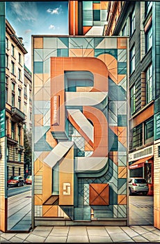 Hyper detailed and creative patterns using letters from different alphabets, AI generated image in poster format