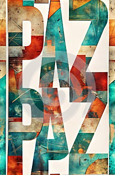 Hyper detailed and creative patterns using letters from different alphabets, AI generated image in poster format