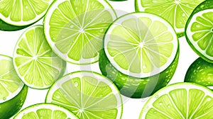 Hyper-detailed Lime Illustration With Realistic Brushwork