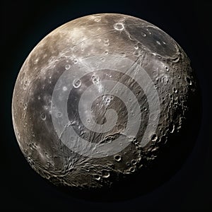 Hyper-detailed Rendering Of The Moon With Doge Face Crater