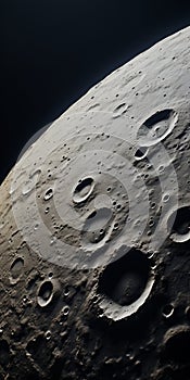 Hyper-detailed Renderings Of Moon\'s Craters And Valleys In Liquid Metal Style