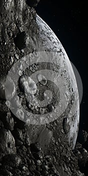 Hyper-detailed Renderings Of The Moon With Textural Surface Treatment