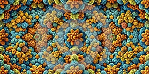 Hyper-detailed seamless tile pattern for design and textile, AI generated image