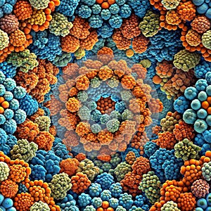 Hyper-detailed seamless tile pattern for design and textile, AI generated image